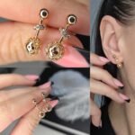 Auskarai 1,8×0,7cm.