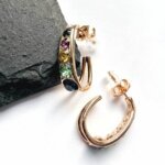 Auskarai 2,5×0,7cm.