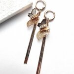 Auskarai 6,6×1,2cm.