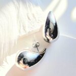 Auskarai 2,7×1,5cm.