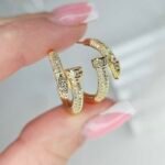 Auskarai 2cm.smersmuo