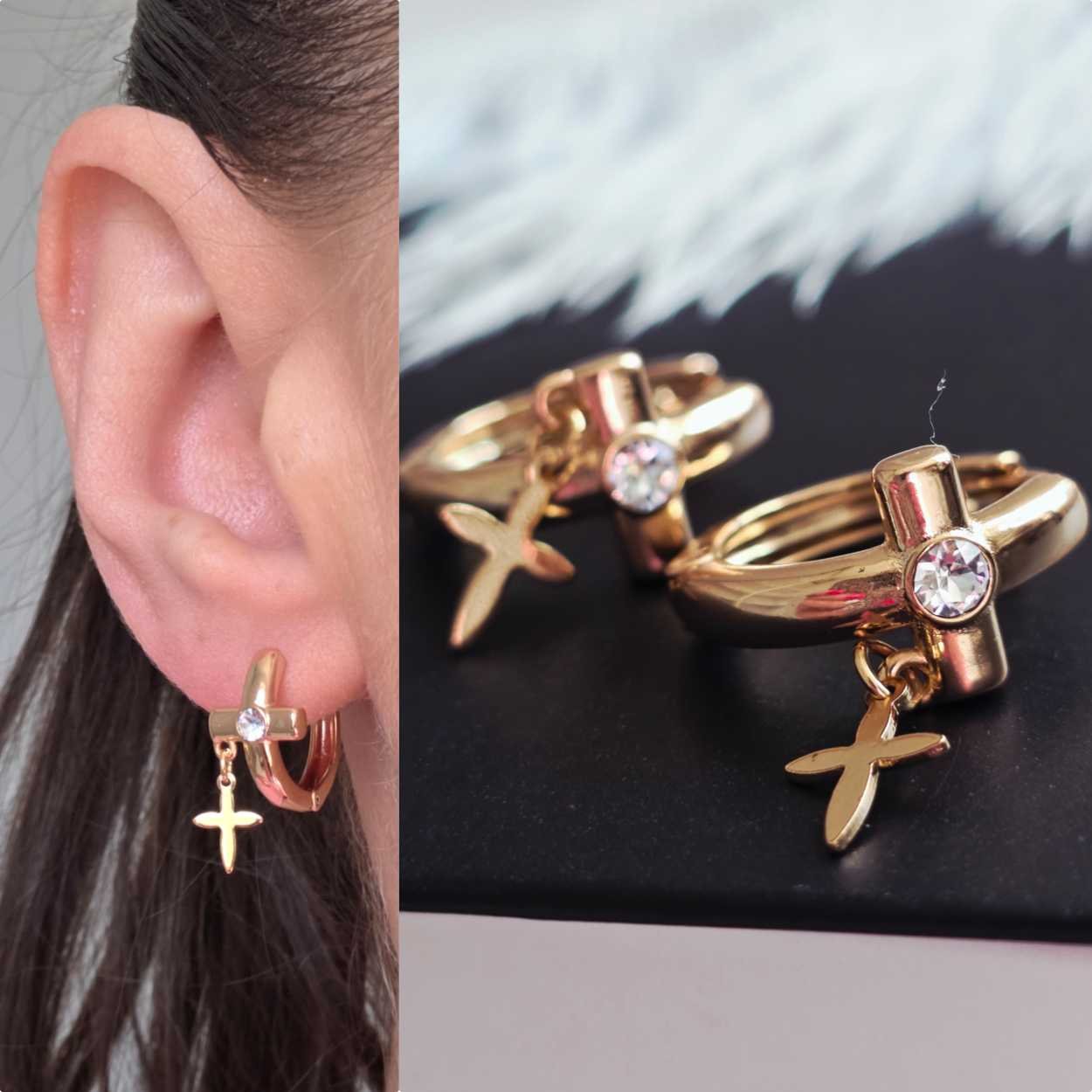 IMG_COM_202604031256449159 Auskarai „Kryželis“ - Image 1