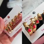 Trijų dydžių auskarų komplektas